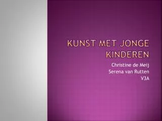 kunst met jonge kinderen