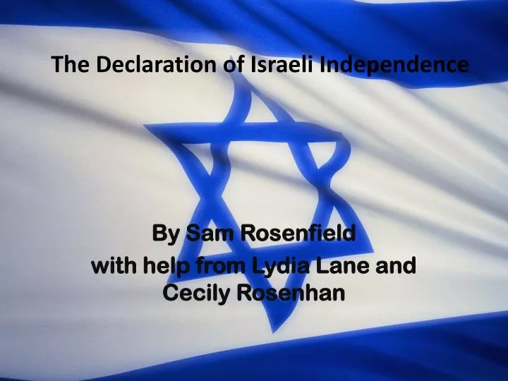 the declaration of israeli independence