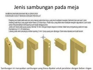 jenis sambungan pada meja