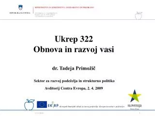 ukrep 322 obnova in razvoj vasi