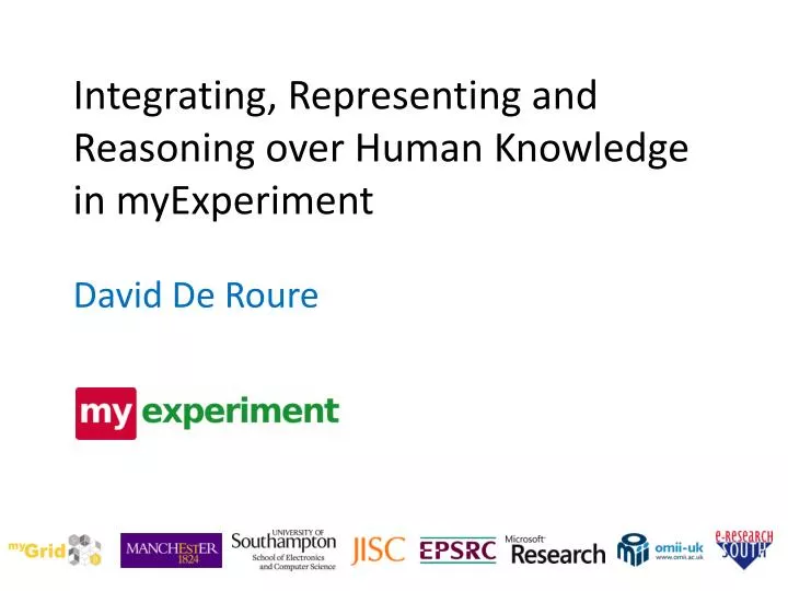 integrating representing and reasoning over human knowledge in myexperiment