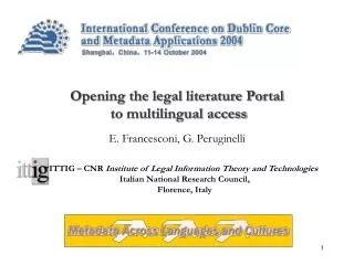 Opening the legal literature Portal to multilingual access