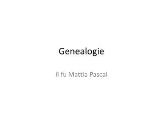 genealogie