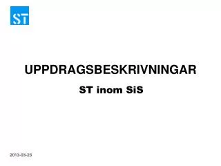 uppdragsbeskrivningar