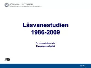 l svanestudien 1986 2009