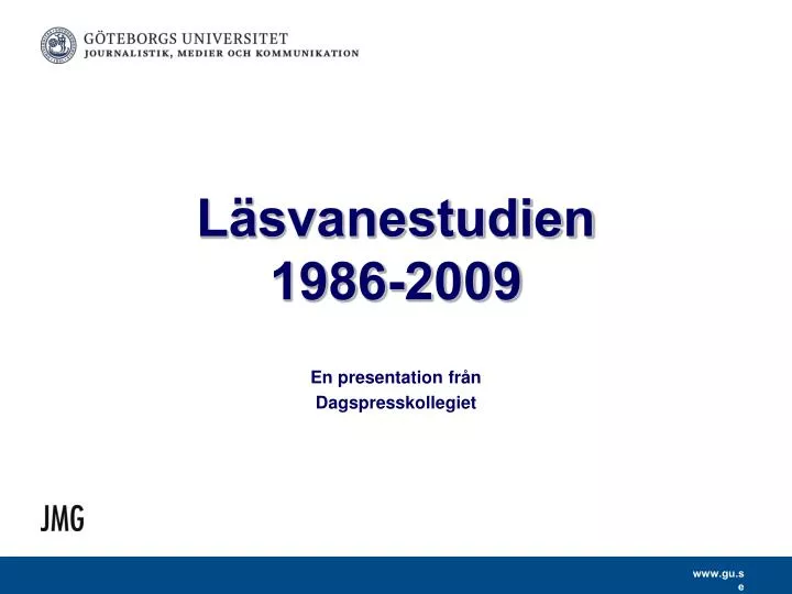 l svanestudien 1986 2009