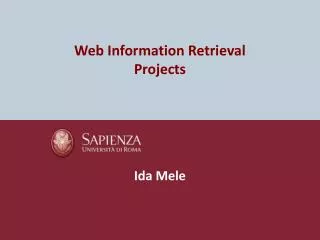 Web Information Retrieval Projects