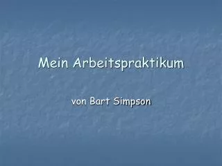 mein arbeitspraktikum