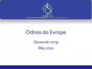 odnos do evrope