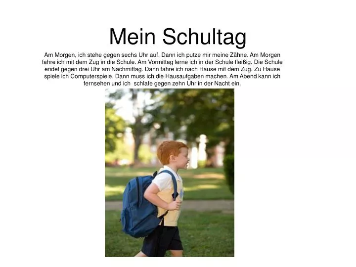 mein schultag