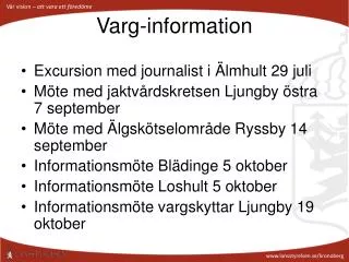 varg information