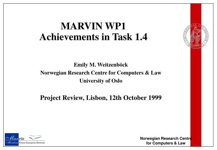marvin wp1 achievements in task 1 4