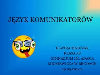 j zyk komunikator w