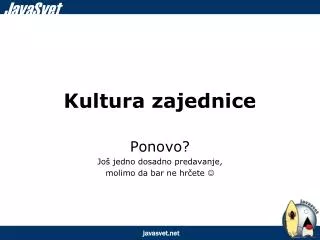 kultura zajednice