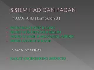 sistem had dan padan