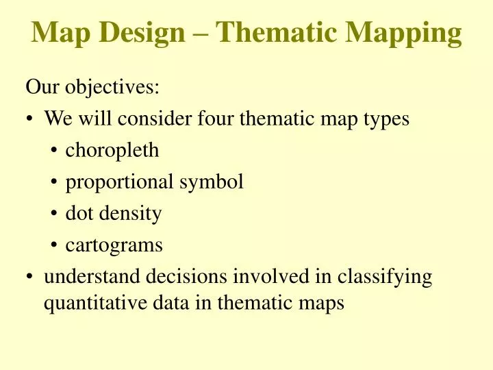 map design thematic mapping