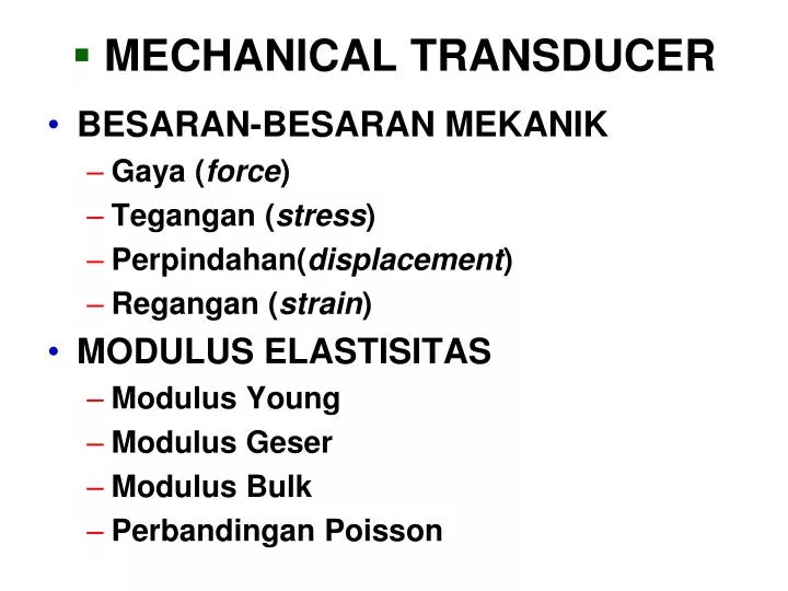mechanical transducer