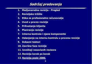 sadr aj predavanja