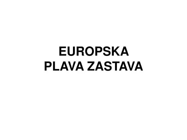 europska plava zastava