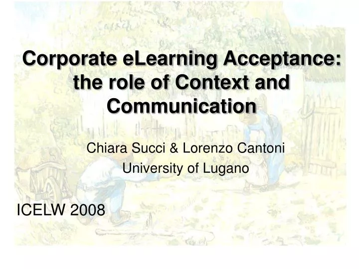 corporate elearning acceptance the role of context and communication