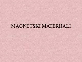 magnetski materijali