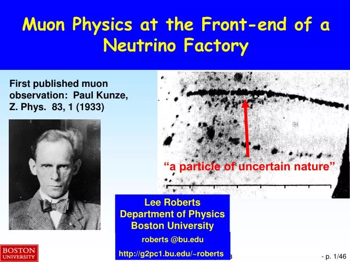 muon physics at the front end of a neutrino factory