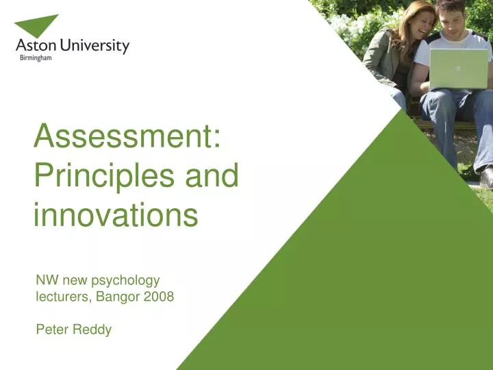 assessment principles and innovations