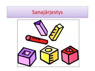 sanaj rjestys
