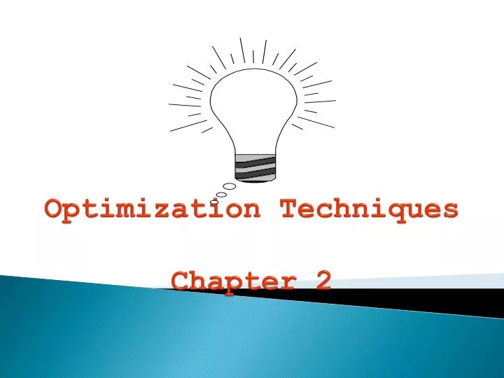 optimization techniques chapter 2