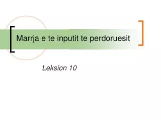 marrja e te inputit te perdoruesit