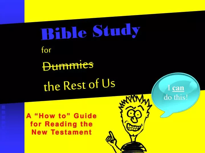 bible study for dummies the rest of us