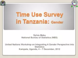 Time Use Survey in Tanzania: Gender