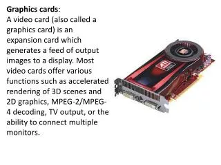 Graphics cards :