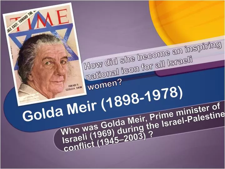 PPT Golda Meir (1898 1978) PowerPoint Presentation free download