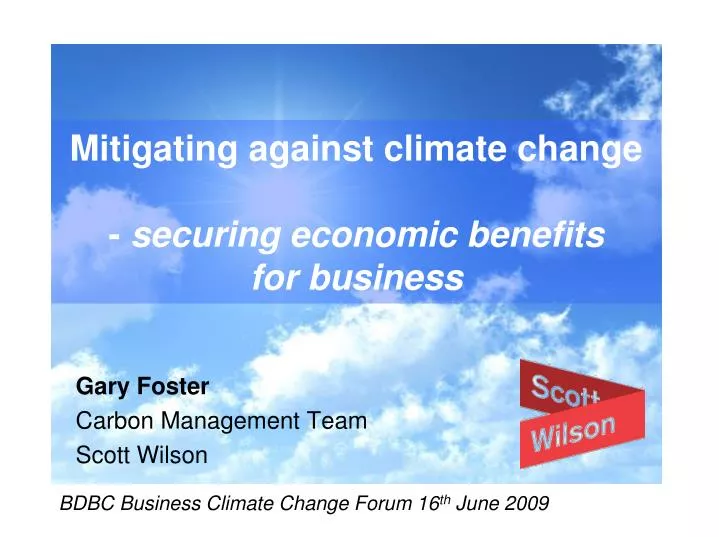 mitigating against climate change securing economic benefits for business