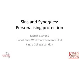 Sins and Synergies: Personalising protection