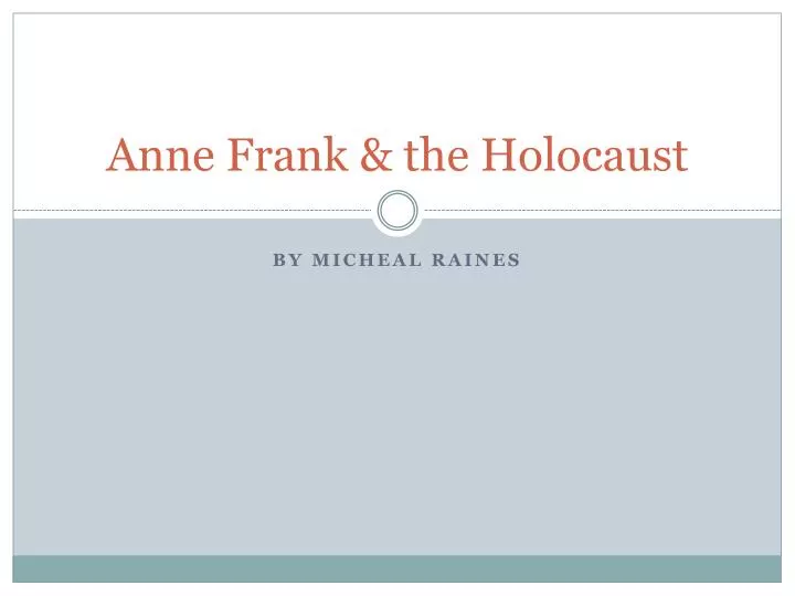 anne frank the holocaust