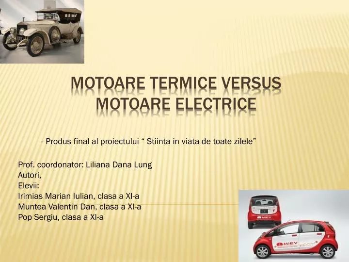 motoare termice versus motoare electrice