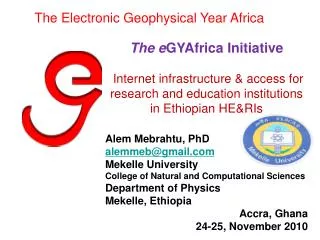 The e GYAfrica Initiative