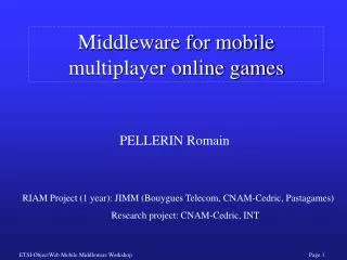 Middleware for mobile multiplayer online games