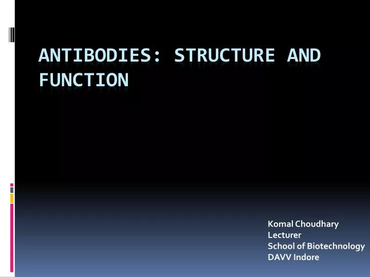 antibodies structure and function
