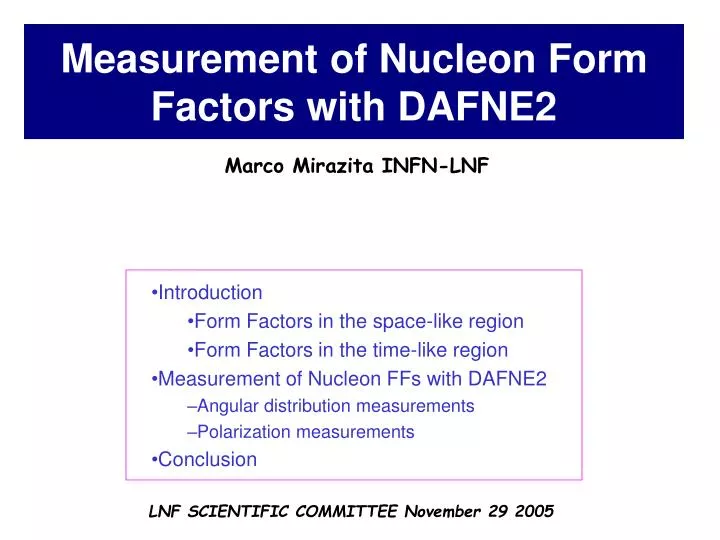 measurement of nucleon form factors with dafne2