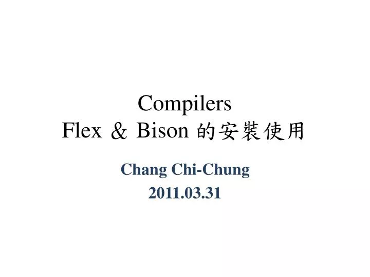 compilers flex bison