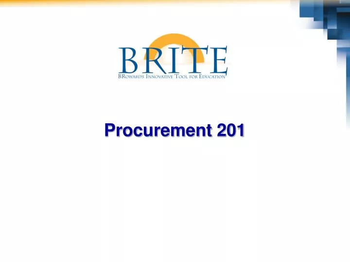 procurement 201