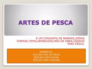 artes de pesca