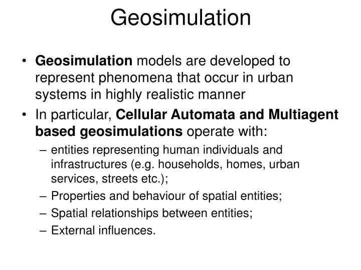 geosimulation