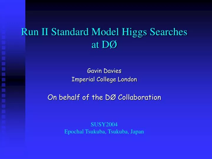 run ii standard model higgs searches at d