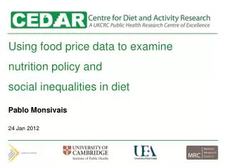 Using food price data to examine nutrition policy and social inequalities in diet