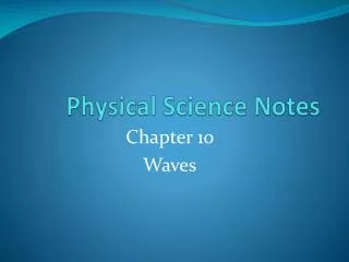 Physical Science Notes