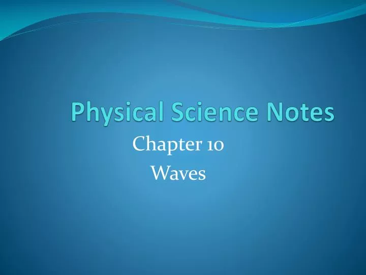 physical science notes